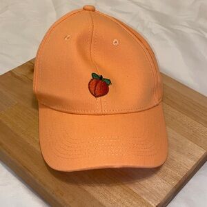 Peach Embroidered Orange Cap